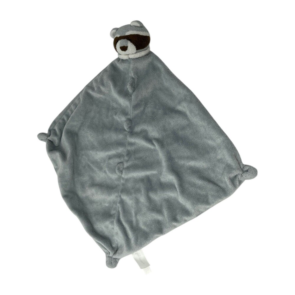 Angel Dear Blankie Unisex Small 11" Raccoon Grey Plush Lovey Security Blanket